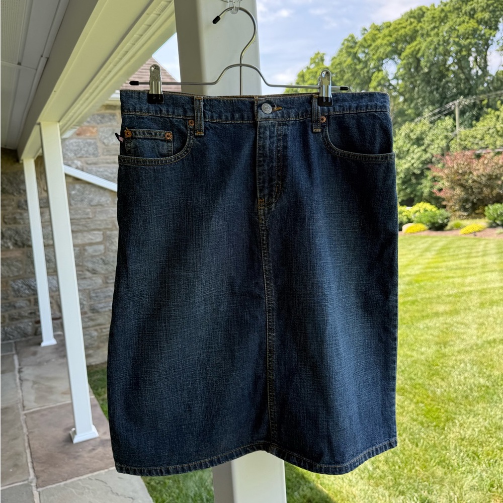 Polo by Ralph Lauren A-Line Denim Skirt - Dark Blue